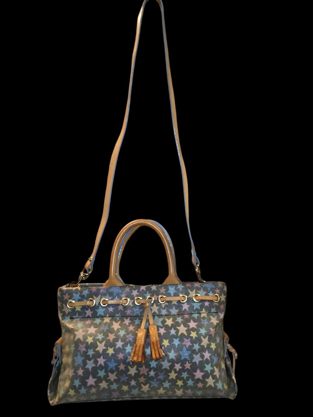 Dooney & Bourke Vintage Y2K Scribble Stars Satchel Bag